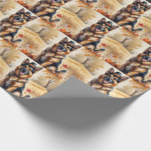 ドイツの羊飼い紅葉感謝祭 ラッピングペーパー (角)