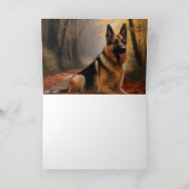 ドイツの羊飼い紅葉秋インスパイア カード (内部)