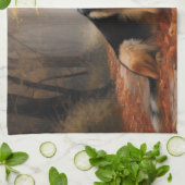 ドイツの羊飼い紅葉秋インスパイア キッチンタオル (折り畳み)