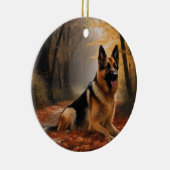 ドイツの羊飼い紅葉秋インスパイア セラミックオーナメント (右)