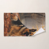 ドイツの羊飼い紅葉秋インスパイア バスタオルセット (ハンドタオル)