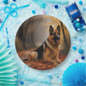 ドイツの羊飼い紅葉秋インスパイア ペーパープレート (パーティー)