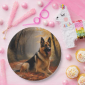 ドイツの羊飼い紅葉秋インスパイア ペーパープレート (パーティー)