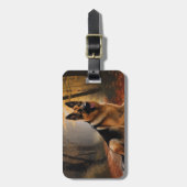 ドイツの羊飼い紅葉秋インスパイア ラゲッジタグ (正面縦)