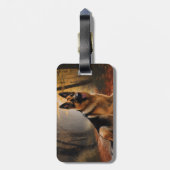 ドイツの羊飼い紅葉秋インスパイア ラゲッジタグ (裏面縦)