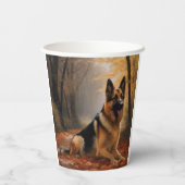 ドイツの羊飼い紅葉秋インスパイア 紙コップ (裏面)