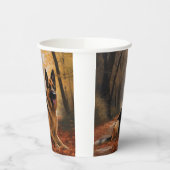 ドイツの羊飼い紅葉秋インスパイア 紙コップ (左)