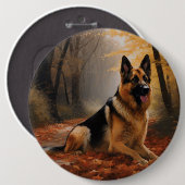 ドイツの羊飼い紅葉秋インスパイア 缶バッジ (正面&裏面)