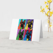 ドイツの羊飼い芸術 カード (黄色い花)