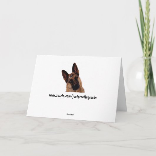 ドイツの羊飼い誕生日カードパパ カード (裏面)