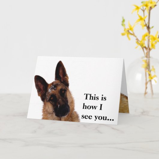 ドイツの羊飼い誕生日カードパパ カード (黄色い花)