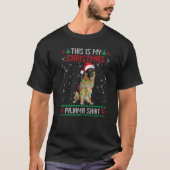 ドイツの羊飼い醜いクリスマスツリーライツファミリー Tシャツ (正面)