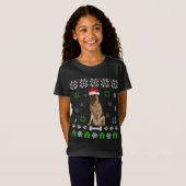 ドイツの羊飼い醜いクリスマス – ドイツの羊飼い犬 Tシャツ (正面フル)