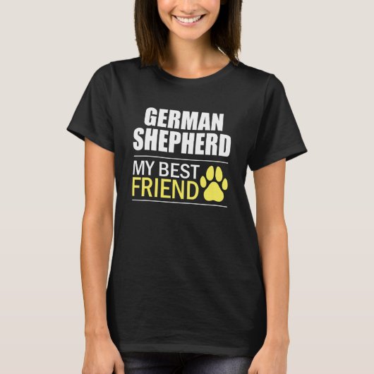 ドイツの羊飼い飼い犬の恋人ドイツの羊飼いベ Tシャツ (正面)