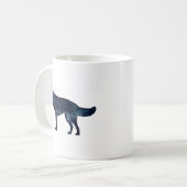 ドイツの羊飼い黒水色シルエット コーヒーマグカップ (正面左)