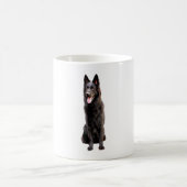 ドイツの羊飼い黒犬 コーヒーマグカップ (中央)