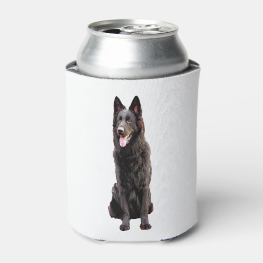 ドイツの羊飼い黒犬 缶クーラー (缶正面)