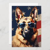 ドイツの羊飼い7月4日の独立記念日 シーズンカード (正面/裏面)