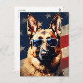 ドイツの羊飼い7月4日の独立記念日 ポストカード (正面/裏面)