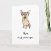 ドイツの羊飼い、カスタマイズアステーションマザーの日 カード (正面)