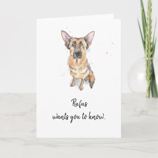 ドイツの羊飼い、カスタマイズアステーションマザーの日 カード (正面)