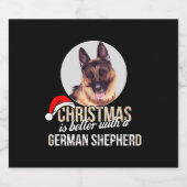 ドイツの羊飼い – クリスマスはドイツと一緒に良い スパークリングワインラベル (シングルラベル)