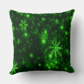 ドイツの羊飼い、トイ・トナカイ、緑の雪片 クッション (裏面)