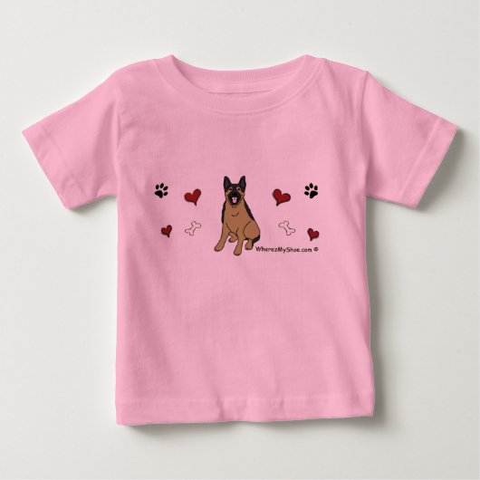 ドイツの羊飼い ベビーTシャツ (正面)