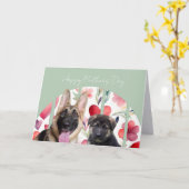 ドイツの羊飼い：マザーズ・デイ・カード カード (黄色い花)