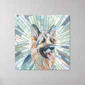 ドイツの羊飼い – モザイクアート キャンバスプリント (正面)