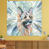 ドイツの羊飼い – モザイクアート キャンバスプリント (インサイチュ (リビング))