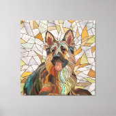 ドイツの羊飼い – モザイクアート キャンバスプリント (正面)