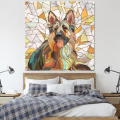 ドイツの羊飼い – モザイクアート キャンバスプリント (インサイチュ (寝室))