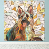 ドイツの羊飼い – モザイクアート キャンバスプリント (インサイチュ (ウッドフロア))