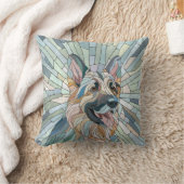 ドイツの羊飼い – モザイクアート クッション (ブランケット)