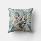 ドイツの羊飼い – モザイクアート クッション (裏面)