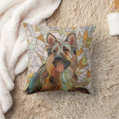 ドイツの羊飼い – モザイクアート クッション (ブランケット)