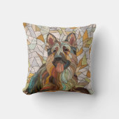 ドイツの羊飼い – モザイクアート クッション (正面)