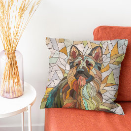 ドイツの羊飼い – モザイクアート クッション