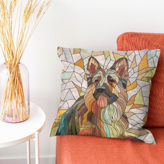 ドイツの羊飼い – モザイクアート クッション
