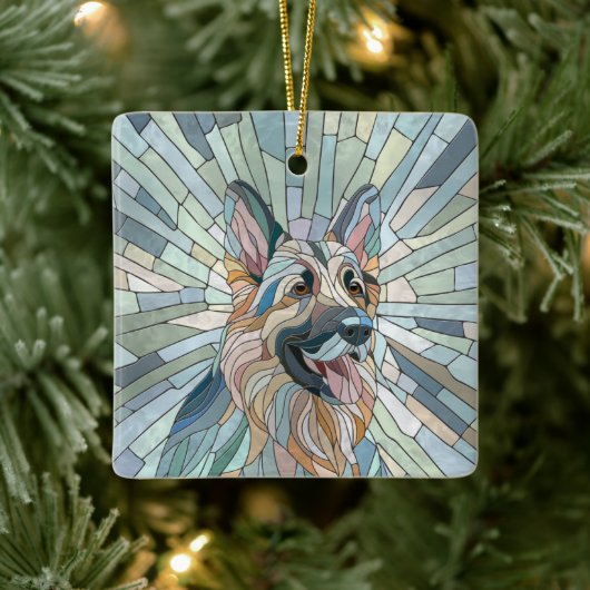 ドイツの羊飼い – モザイクアート セラミックオーナメント (ツリー)