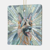 ドイツの羊飼い – モザイクアート セラミックオーナメント (左)