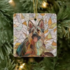 ドイツの羊飼い – モザイクアート セラミックオーナメント