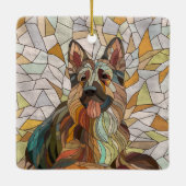 ドイツの羊飼い – モザイクアート セラミックオーナメント (裏面)
