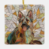 ドイツの羊飼い – モザイクアート セラミックオーナメント (正面)