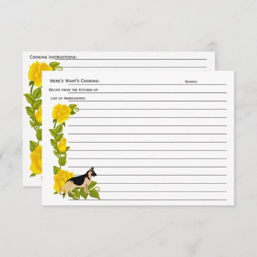 ドイツの羊飼い：レシピカードのキッチンから (正面/裏面)