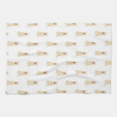 ドイツの羊飼い（黒とタン） キッチンタオル (横)