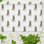 ドイツの羊飼い(Sable) キッチンタオル (折り畳み)