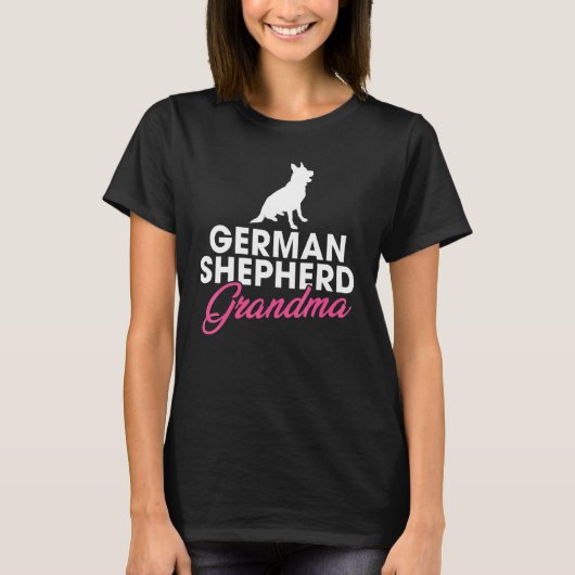 ドイツの羊飼いGrのシルエット Tシャツ (正面)