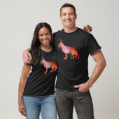 ドイツの羊飼いGsd水彩シルエットライト Tシャツ (ユニセックス)
